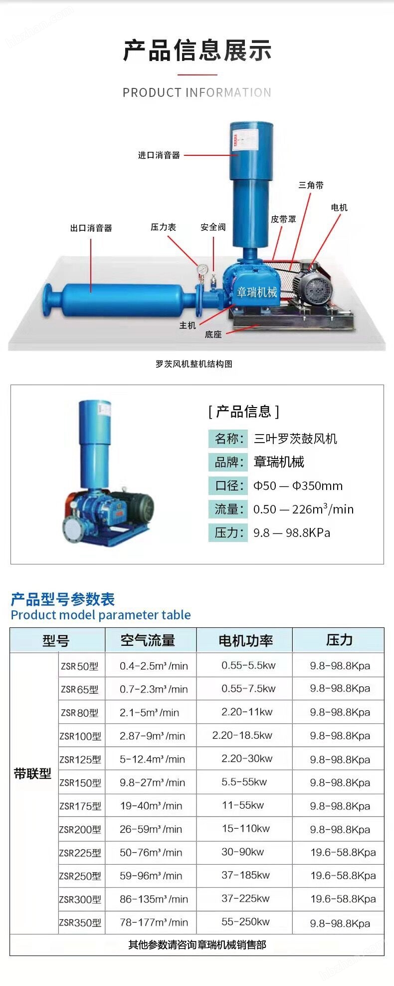 22KW羅茨鼓風(fēng)機(jī)